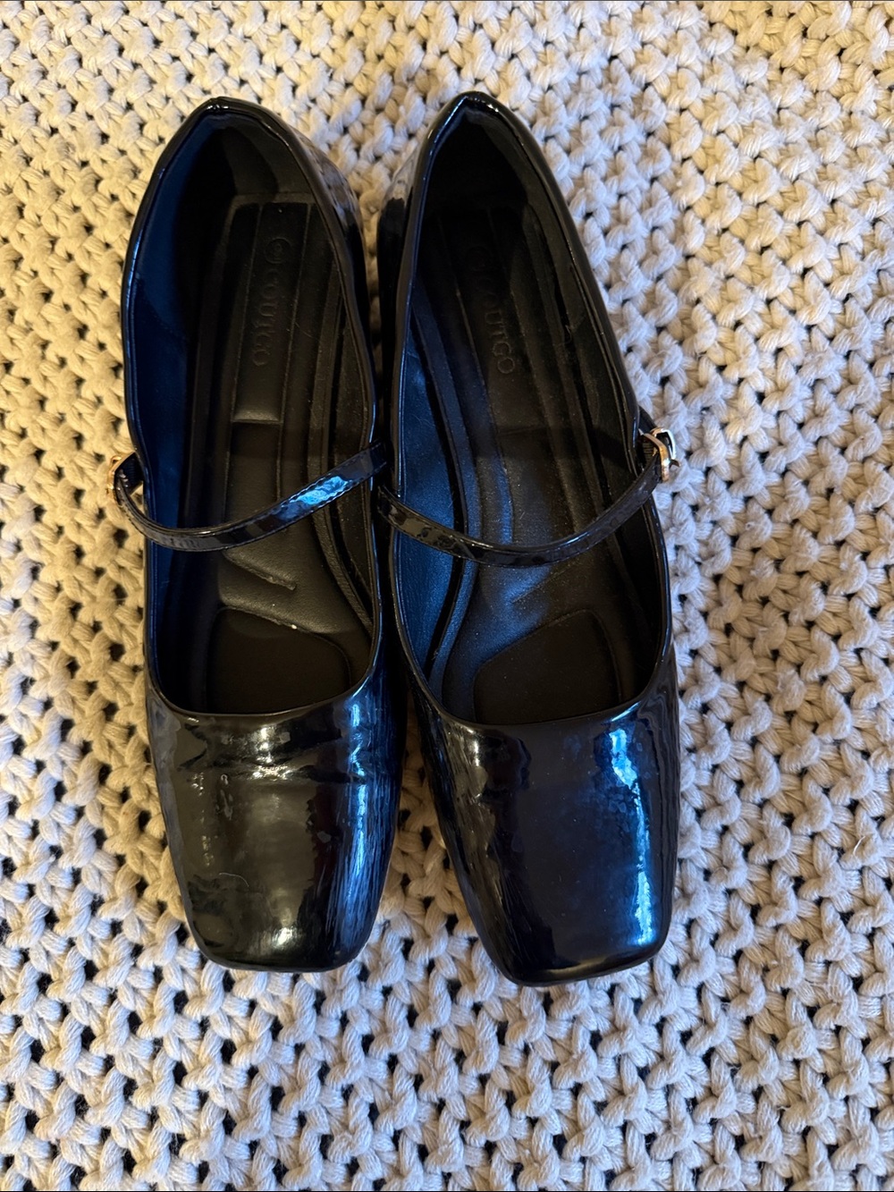 Black Mary Jane Patent Flats